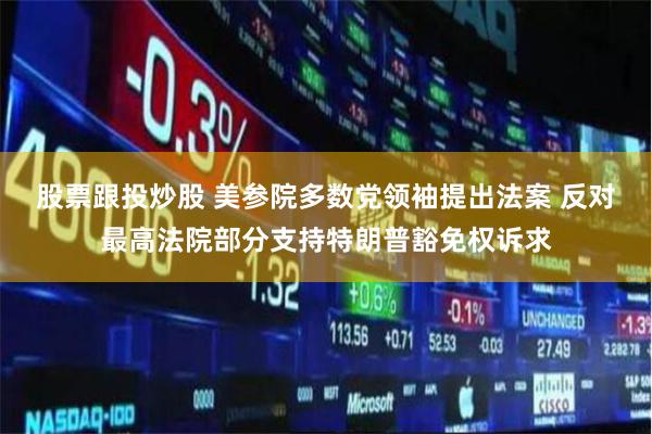 股票跟投炒股 美参院多数党领袖提出法案 反对最高法院部分支持特朗普豁免权诉求